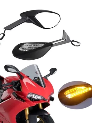 Rearview Mirrors & Turn Signal LED For Ducati 1198 1199 Panigale R 2015 2016 17 - Изображение 1 из 4