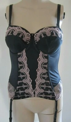 PANACHE Black/Pink Evie Liaison Convertible Basque - Image 1 of 4