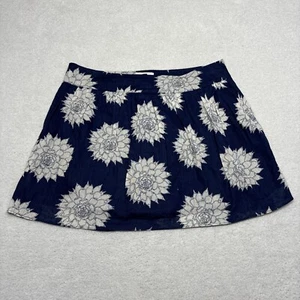 Quiksilver Collection Ladie's Blue Floral Lined Short Lined Skirt Side Zip SP/CH - Picture 1 of 5