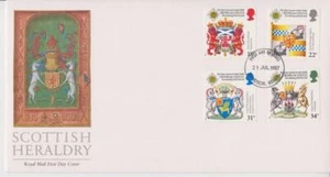 UNADDRESSED GB ROYAL MAIL FDC 1987 SCOTTISH HERALDRY STAMP SET WINDSOR PMK - Picture 1 of 1
