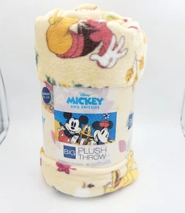 Disney Big One Plush Throw Blanket 5x6 Ft Fall Autumn Leaves Mickey Donald Daisy - Picture 1 of 5