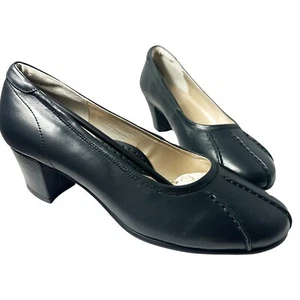 PEERAGE DAMEN MARINEBLAU LEDER KOMFORT BREITE PUMPS (2) Schuhe Kleid Schuhe - Bild 1 von 2