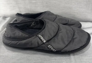Crocs Classic Puff Moc Slippers Women's 9 Moth Fleece Lined Casual Comfort Men 7 - Picture 1 of 7