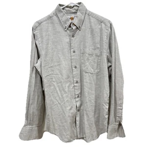 Naked And Famous Shirt Mens Medium Gray Soft Twill Down Cotton Pocket Sold Out - Picture 1 of 9