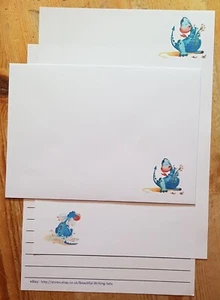 Daisy Loving Blue Dragon Letter Writing Paper & Envelopes Stationery Set - Picture 1 of 3