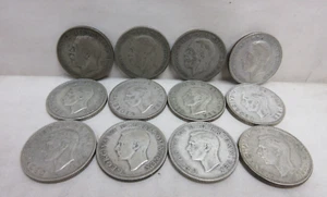 12 Great Britain UK 1 Florin 2 Shilling Coins 500 Silver 1.818 Troy Oz 4.3 Total - Picture 1 of 14