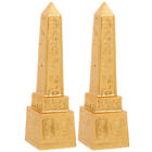  2 Stck. Schreibtisch Ägyptisches Ornament Wahrzeichen Statue Turm Figur Dekorationen