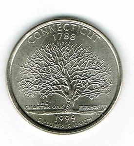 1999-D Denver Brilliant Uncirculated Connecticut 5TH State Quarter Coin! - Picture 1 of 2