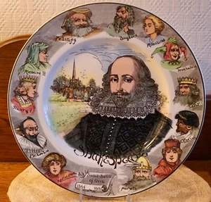 Multi Color Transfer Ware Royal Doulton Plate Wm. Shakespeare & Characters D6303 - Picture 1 of 6
