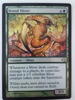 MTG Brood Sliver Foil Premium Deck Series Slivers NM Card - Image 1 of 2