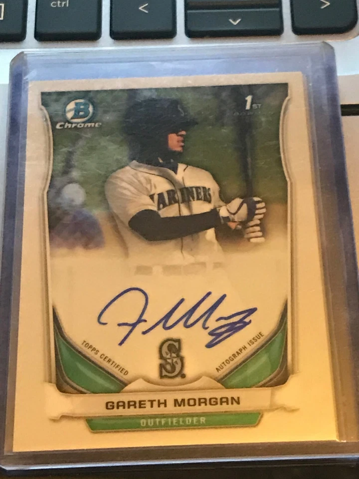 2014 Bowman Chrome Draft Draft Pick Autographs #BCAGM Gareth Morgan MARINERS! j1 - Image 1 of 1