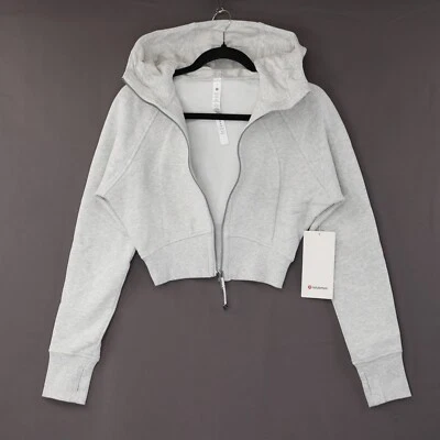 Lululemon Scuba Hoodie Womens Full Zip Cropped Heathered Core Ultra Gray Sz NWT - Image 1 of 4