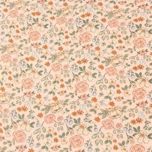 Stoff Meterware Rosen Blüten Rosa Musselin Blumen Kleid Bluse Hemd Tunika - Bild 1 von 6