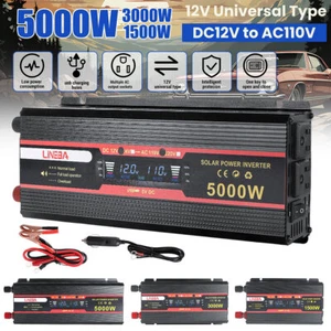 Car Power Inverter 5000W DC 12V To AC 110V Modified Wave Solar Converter con USB - Picture 1 of 167