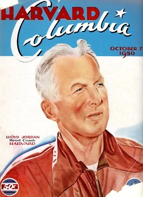 1950 Oct 7 Football Harvard Uni Vs Columbia Program Crimson Ncaa Ad's Eisenhower - Image 1 of 4