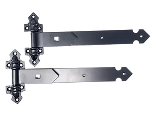 Par de bisagras negras de alta resistencia puerta estable de garaje reversible pesada 12" / 300 mm - Imagen 1 de 6