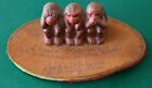Vintage Don't Monkey with Anything On This Desk Jack & Jill Ranch Rothbury Mich 