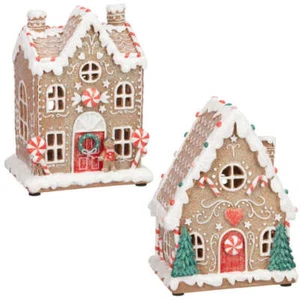 Elegant Light Up Large Gingerbread House Enjoy a Christmassy Scene At Christmas. - Picture 1 of 3
