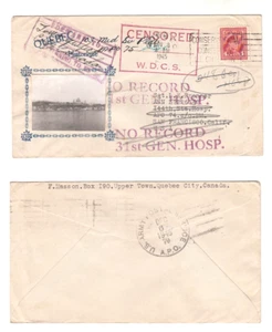QUÉBEC HISTORIQUE SPECIAL 1945 COVER + SMALL PICTURE SENT TO USA APO +REDIRECTED - Imagen 1 de 1
