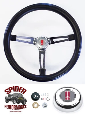 1969-1989 Oldsmobile steering wheel 15" MUSCLE CAR CHROME - Image 1 of 4