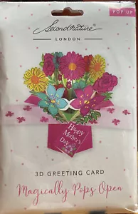 🎁 Mother's Day Gift💐 3D Pop Up Flower Bouquet -Second Nature  Greeting Card  - Picture 1 of 8