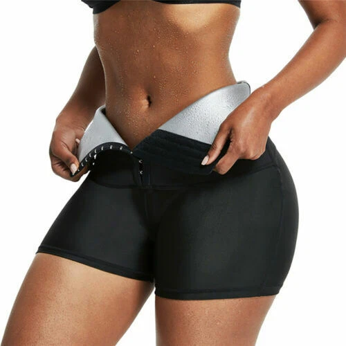 Sauna Shorts for Women Neoprene Pants Sweat Waist Trainer Body Shaper Sportswear - Image 1 of 4