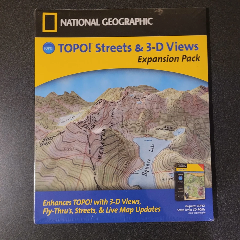 NATIONAL GEOGRAPHIC TOPO STREETS & 3-D VIEWS EXPANSION PACK - GPS USA MAPS  - Image 1 of 3