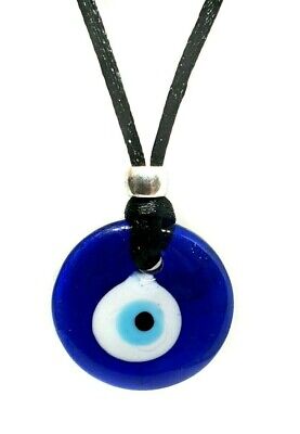 Evil Eye Necklace Pendant Lucky Protection Corded Glass Kabbalah Nazar Turkish  • 3.66£