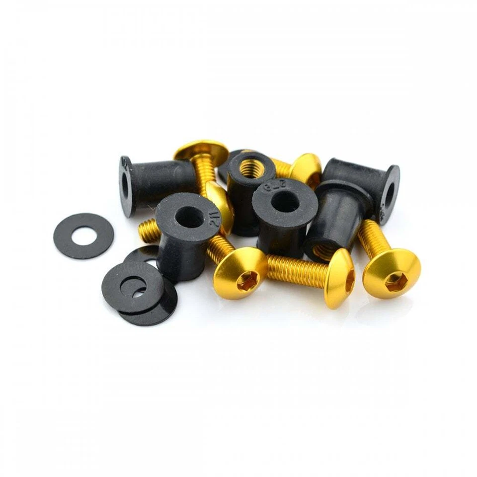 Suzuki GSX-R1000 2017+ Kit de pernos de pantalla de aluminio dorado Foto 1 de 1