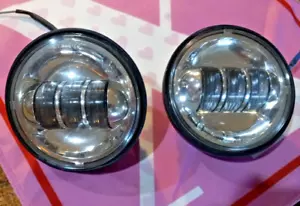 4.5 inch LED Fog Passing Light For Harley Electra Glide Touring Road King used - Picture 1 of 8