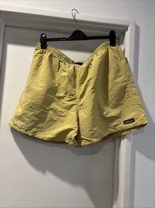 Patagonia Shorts Mens XL Yellow Recycled Nylon Lined Baggies Swim Trunks - Picture 1 of 13