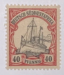 Travelstamps: GERMANY SOUTH WEST AFRICA STAMPS 40pf Kaiser's Yacht MNH OG UnWMK - Picture 1 of 5