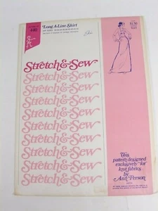 Vtg STRETCH & SEW Pattern 440 Woman's LONG A-LINE SKIRT 30-46 Ann Person uncut - Picture 1 of 3