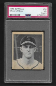 Stan Musial 1948 Bowman #36 PSA 3 (mc)-(Under Graded) - Picture 1 of 2