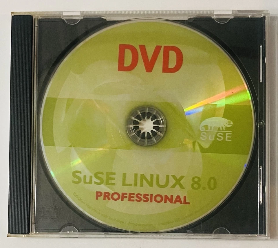 SuSE Linux 8.0 Professional DVD | Vintage Linux Install Disc | Tested | 2002 EXC - Image 1 of 4