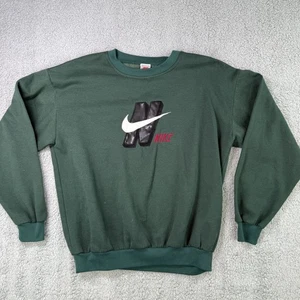 Sudadera Nike De Colección Para Hombre Grande Bordada Swoosh Cuello Redondo EE. UU. 90s - Imagen 1 de 9