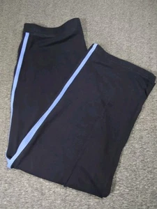 Talbots Women's Relaxed Fit Sweat Pants Navy Medium (30x25.5) Cropped Stripe - Picture 1 of 8