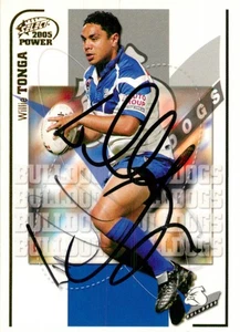 Signed 2005 Canterbury Bulldogs NRL Select Power Card - Willie Tonga - Picture 1 of 3