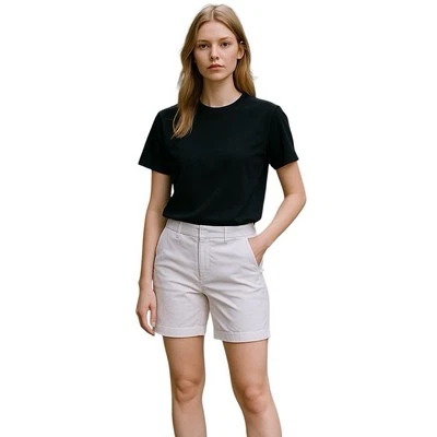 Club Monaco White Bermuda Chino 11" Inseam Cotton Beach Island Shorts Size 12 - Image 1 of 4