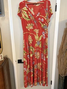 Mlle Gabrielle Maxikleid rot geblümt ärmellos GR. 2X - Bild 1 von 9