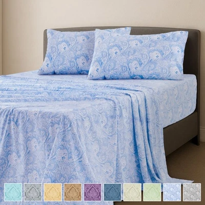 Juego de sábanas 4 piezas colección hotelera lujo ultra suave bolsillo profundo juegos de sábanas Foto 1 de 4