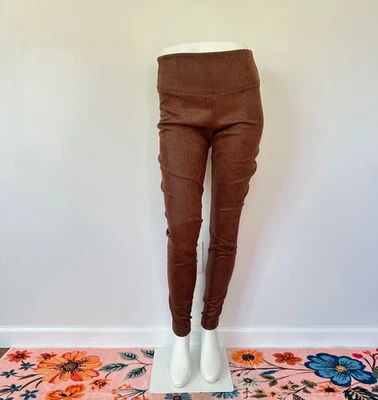 WHBM Mujer Pasarela Leggings Talla 6 Largo Paisley Floral Boho Pull On Elastizado Marrón Foto 1 de 4