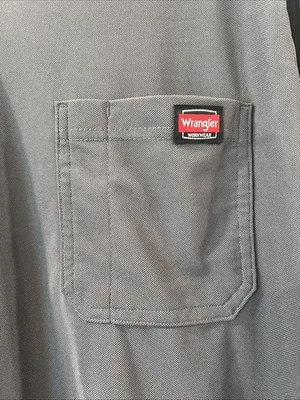 WRANGLER workwear long sleeve Performance Pocket Thermal t shirt M Gray LN - Image 1 of 4