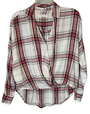 NUEVO Top Lou & Grey a Cuadros Talla XS Crema Negro Azul Verde Sobrepelliz Alto Bajo Nuevo con Etiquetas Foto 1 de 4