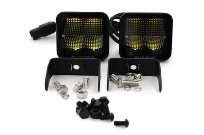 Hella BLACK MAGIC Spot Lights Set LED Cube Kit 3.2" 12/24V 5700K With Wiring - Image 1 of 4