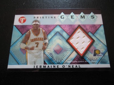 JERMAINE O'NEAL 2003-04 TOPPS PRISTINE GEMS GAME WORN SHORTS CARD #GEM-JO - Image 1 of 3