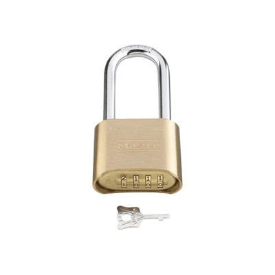 Master Lock Set-Your-Own Solid Brass Padlock with 2 1/4in. Shackle, Model# - Image 1 of 4