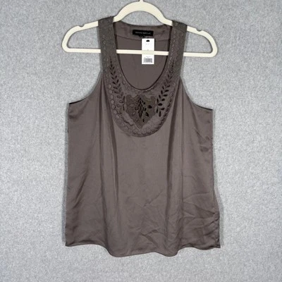 Banana Republic Blouse Small Satin Feminine Festival Boho Cottage Bronze Career - Image 1 of 4