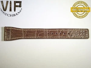 OEM Original IWC ONE LONG PART Armband 24 mm Kroko BRAUN weißer Gewinde - Bild 1 von 2