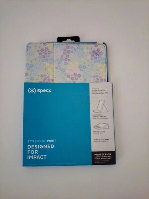 Capa Speck iPad Air 2019 Folio 10.5 azul rosa estampa floral nova com etiquetas - Imagem 1 de 4